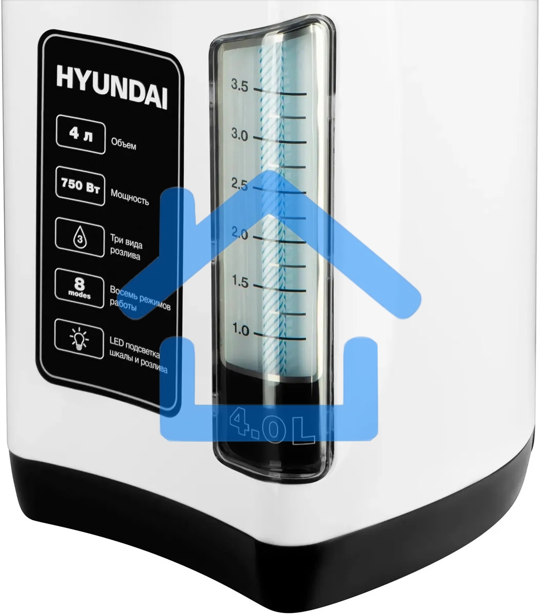 Термопот Hyundai HYTP-4840 4л, 750Вт, белый/черный