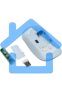 Мышь беспроводная Acer OMR205 белый/голубой, 1200 dpi, радиоканал, USB, кнопки - 3