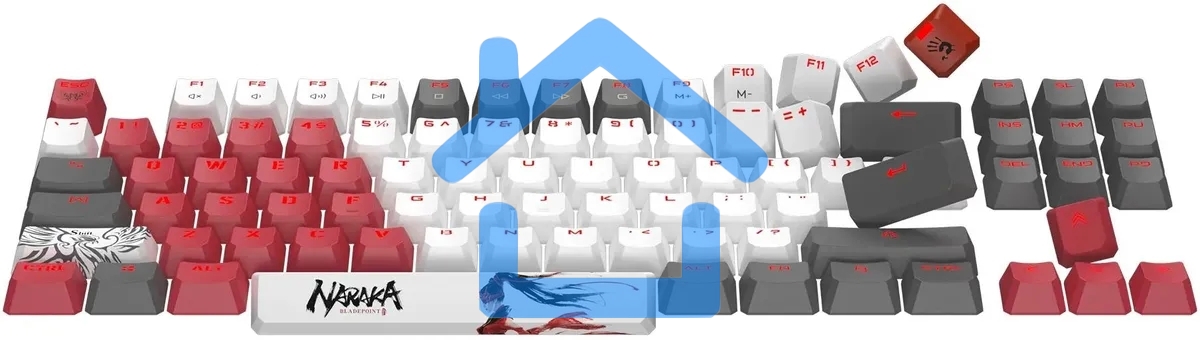 Клавиатура A4Tech Bloody S87 Naraka проводная USB черный/красный