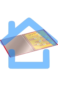 Папка с 40 прозрачными вкладками Silwerhof Eco A4, пластик, 0.5мм, красный