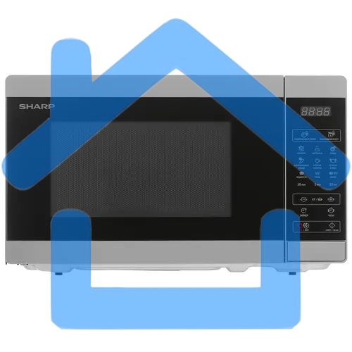 Микроволновая печь Sharp R6800RSL серебристый, 20 л, 800 Вт, переключатели - сенсор