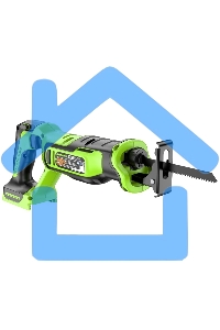 Пила сабельная аккумуляторная GreenWorks GPT-BLRS-1, 24V, без АКБ и ЗУ (1200607)