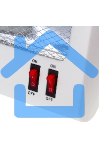 Обогреватель инфракрасный MTX IQH-800, белый, кварцевый, 800 Вт, 8 м2