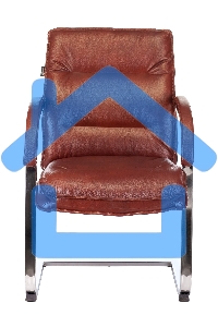 Кресло офисное Бюрократ T-9927SL-LOW-V Leather Eichel светло-коричневый, кожа, низк. спин. полозья металл хром