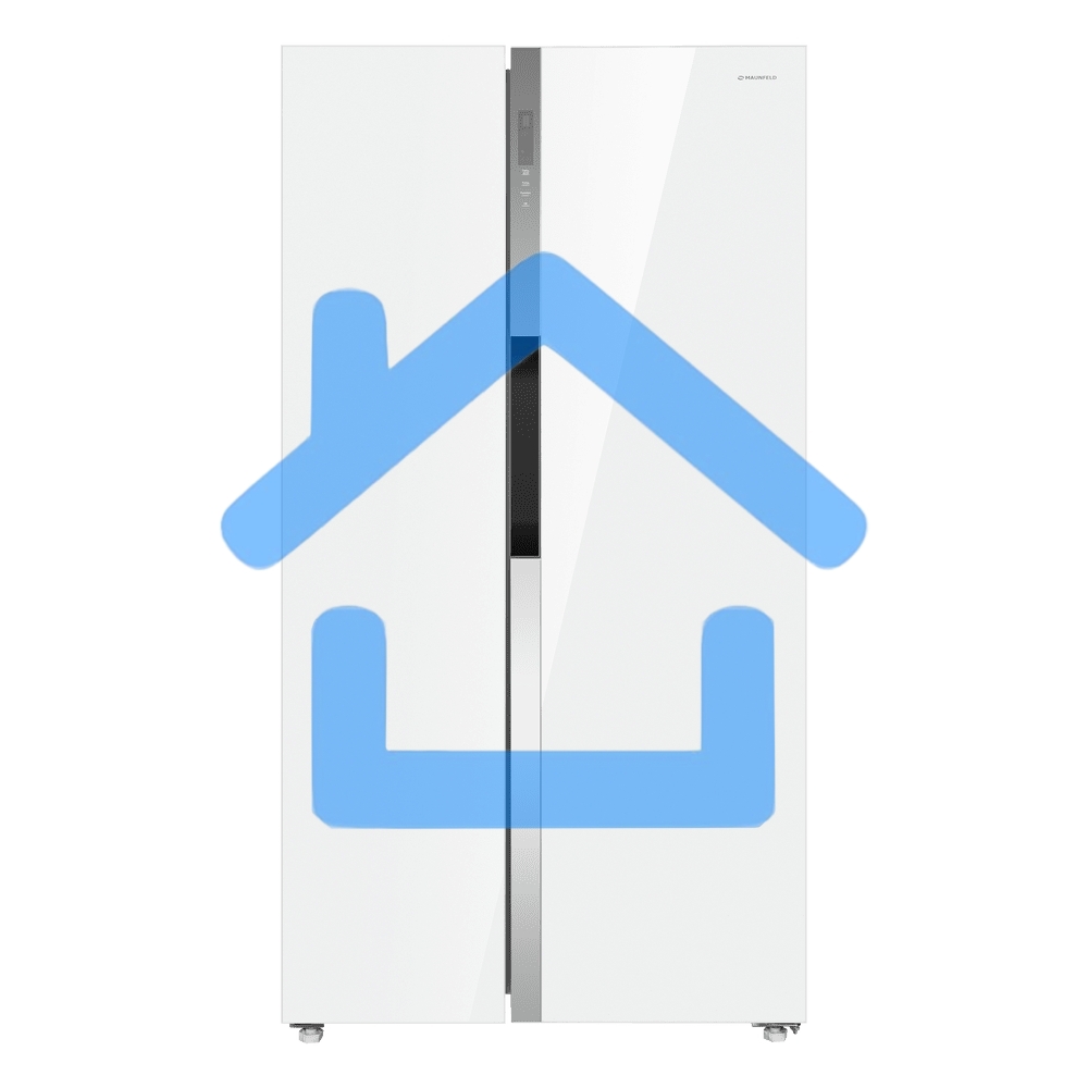 Холодильник Maunfeld MFF177NFW Slim Inverter белый двухкамерный 352/198л морозилка слева, No Frost, Side by Side