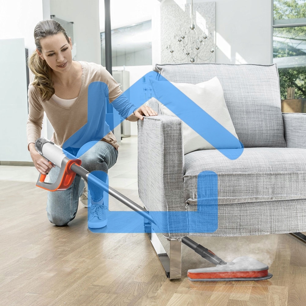 Паровая швабра Endever Odyssey Q-621 белый/оранжевый, 1500 Вт, 0,35 л