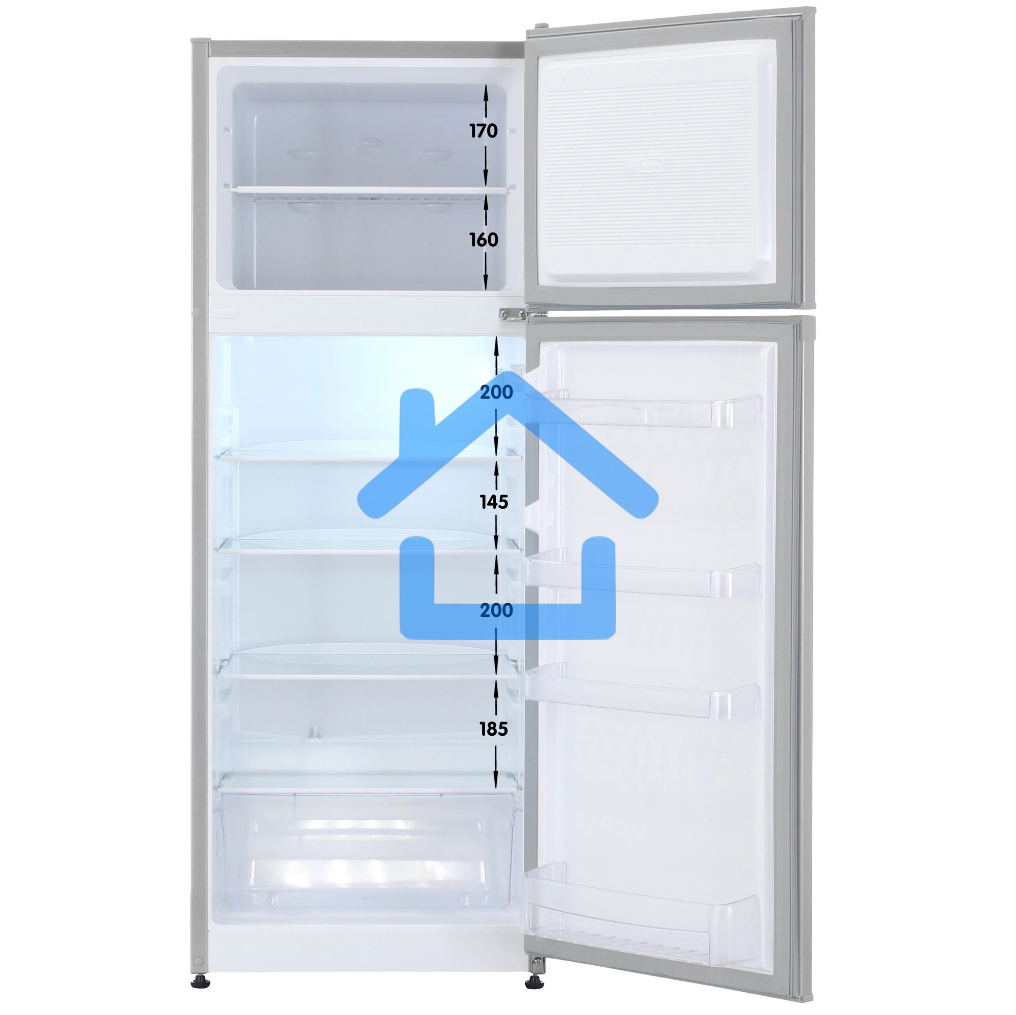 Холодильник Nordfrost NRT 145 132 серебристый двухкамерный 209/68 л морозилка сверху, ручная разморозка