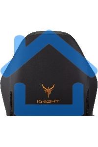 Кресло игровое Knight RAMPART черный, ромбик, эко.кожа, с подголов. крестовина металл