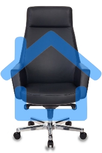 Кресло руководителя Бюрократ _ANTONIO/BLACK черный кожа крестовина алюминий