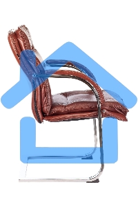 Кресло офисное Бюрократ T-9927SL-LOW-V Leather Eichel светло-коричневый, кожа, низк. спин. полозья металл хром