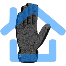 Перчатки универсальные Denzel 68095 двойные, ПВХ нанесение, размер 8