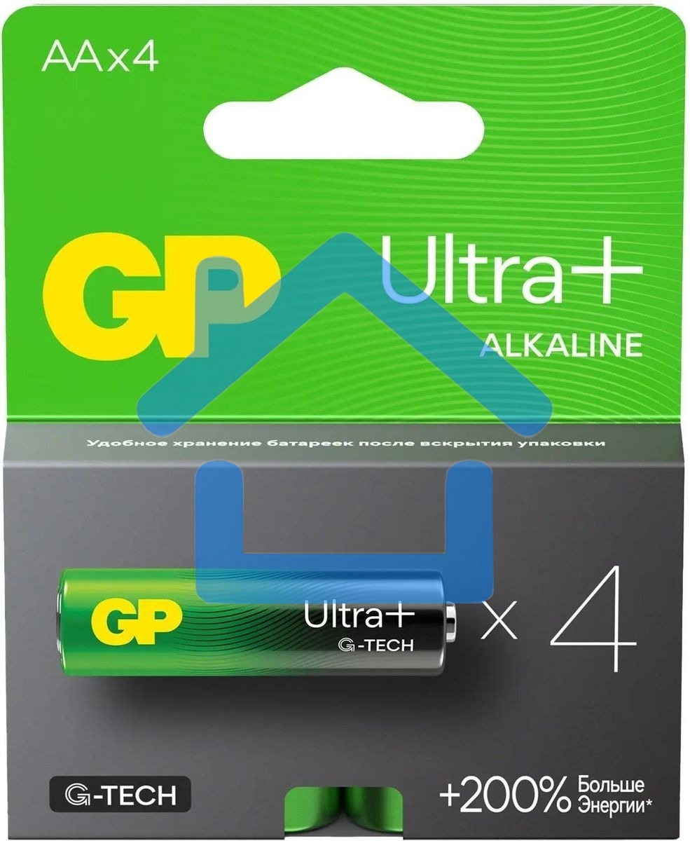 Батарея GP Ultra Plus Alkaline 15AUPA21-2CRSB4 AA (4шт) блистер