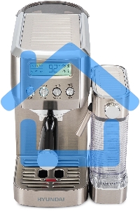 Кофеварка рожковая Hyundai HEM-9999 серебристый, исп. кофе - молотый, 1.3 л, 1350 Вт, 20 Бар