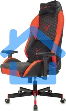 Кресло игровое Knight Neon черный/красный соты эко.кожа с подголов. крестовина металл