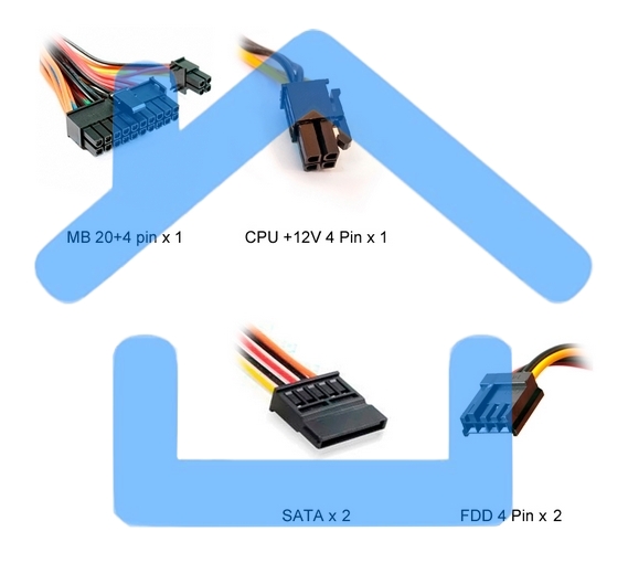 Блок питания Inwin / Powerman PMP-450ATX, 450Вт, 80мм, серый