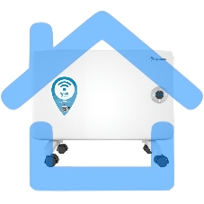 Конвектор Thermex Frame 1000E белый, 1000 Вт, 15 м2, термостат, дисплей, WiFi