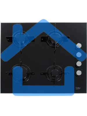 Газовая варочная панель Beko HILG 64120 S, черный