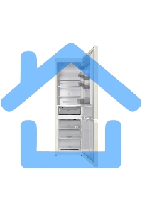 Холодильник Hotpoint HT 6200 AB бежевый двухкамерный 240/83л морозилка снизу, No Frost