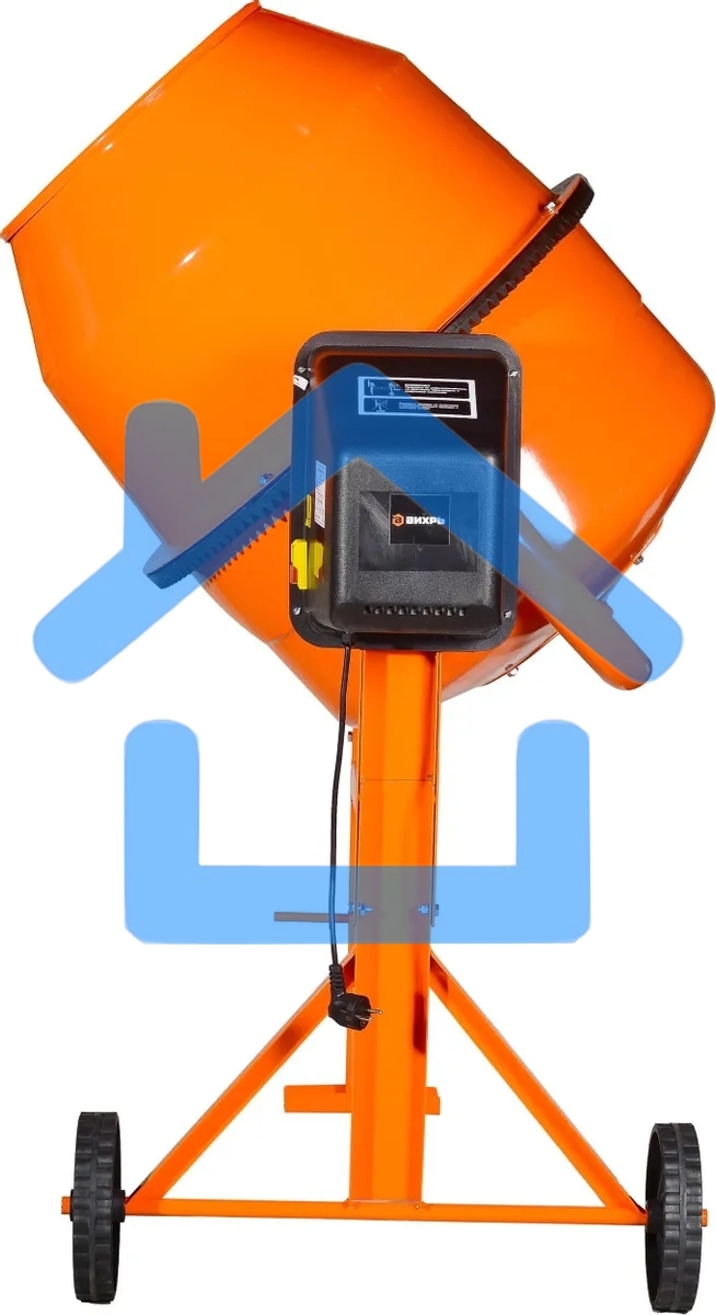 Бетономешалка Вихрь БМ-230П (74/1/18) 1000 Вт, 230 л, полиамидный венец, 32 об/мин