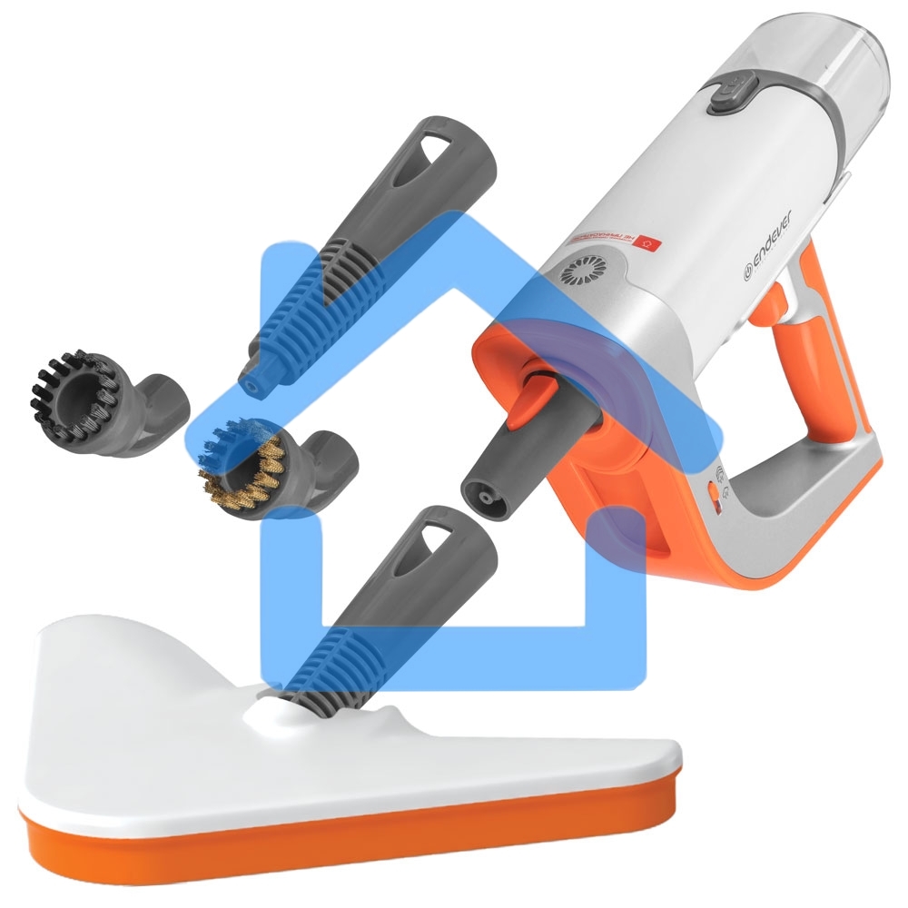 Паровая швабра Endever Odyssey Q-621 белый/оранжевый, 1500 Вт, 0,35 л