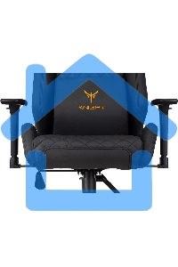 Кресло игровое Knight RAMPART черный, ромбик, эко.кожа, с подголов. крестовина металл