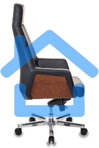 Кресло руководителя Бюрократ _ANTONIO/BLACK черный кожа крестовина алюминий