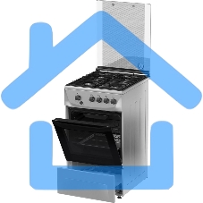 Плита газовая Darina 1D1 GM 241 014 Х нержавеющая сталь/черный, конфорок 4 шт, духовка 50 л, 50 см x 85 см x 60 см