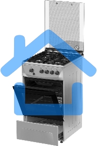 Плита газовая Darina 1D1 GM 241 014 Х нержавеющая сталь/черный, конфорок 4 шт, духовка 50 л, 50 см x 85 см x 60 см