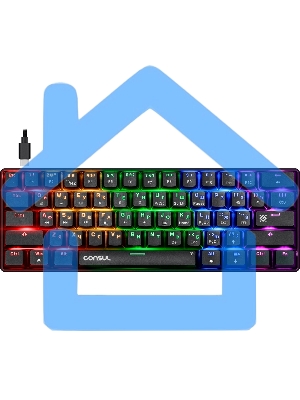 Клавиатура проводная Defender Consul GK-220 RU, USB, черный