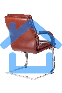 Кресло офисное Бюрократ T-9927SL-LOW-V Leather Eichel светло-коричневый, кожа, низк. спин. полозья металл хром