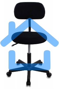 Кресло компьютерное Бюрократ CH-1201NX/BLACK черный