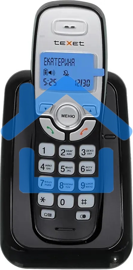 Радиотелефон teXet TX-D6905A черный (громкая связь,телефонная книга на 50 имен и номеров, определитель номера, будильник)