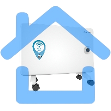 Конвектор Thermex Frame 1000E белый, 1000 Вт, 15 м2, термостат, дисплей, WiFi