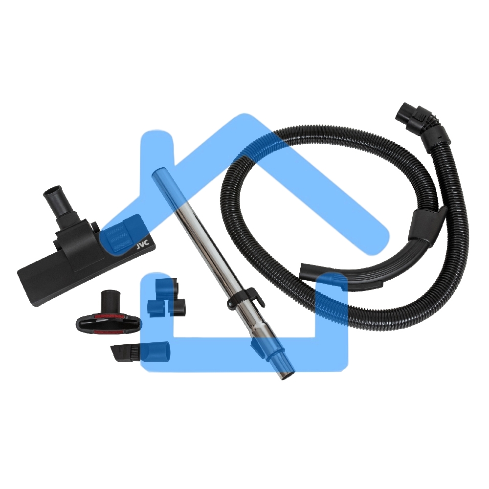 Пылесос JVC JH-VC423 синий/серый, 420/2400 Вт, уборка сухая, пылесборник контейнер, 3 л.