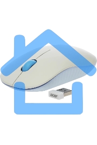 Мышь беспроводная Acer OMR205 белый/голубой, 1200 dpi, радиоканал, USB, кнопки - 3