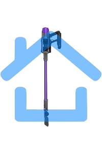 Пылесос вертикальный Centek CT-2572 фиолетовый/черный, питание от аккумулятора, 230 Вт, уборка сухая, пылесборник 1.2 л, работа от АКБ max 90 мин