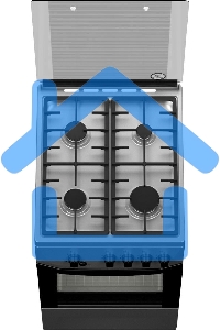 Плита газовая Darina 1D1 GM 241 014 Х нержавеющая сталь/черный, конфорок 4 шт, духовка 50 л, 50 см x 85 см x 60 см