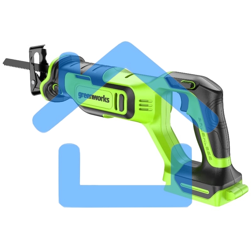 Пила сабельная аккумуляторная GreenWorks GPT-BLRS-1, 24V, без АКБ и ЗУ (1200607)
