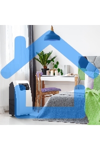 Кондиционер мобильный Ballu Aura BPAC-07 CP/N1_24Y 7000 BTU, 18 м², 47 дБ, охлаждение, осушение, белый