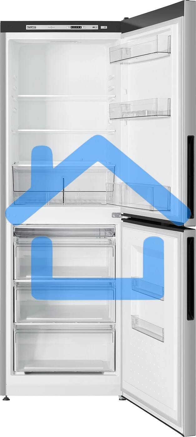 Холодильник Atlant 4612-181 серебристый двухкамерный 182/119л морозилка снизу