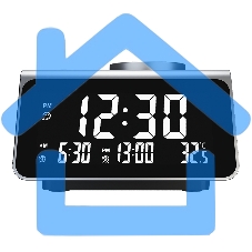 Радиочасы с будильником SOUNDMAX SM-1521U черный с серебром