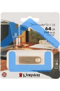 Флешка USB Kingston 64 Gb DataTraveler SE9 DTSE9G3/64 Gb USB 3.0 золотистый