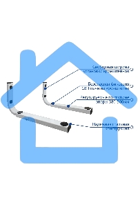 Кронштейн наст. для СВЧ Kromax MICRO-7w белый