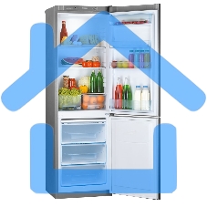 Холодильник Pozis RD-149 серебристый металлик двухкамерный 240/130 л морозилка снизу, капельная система