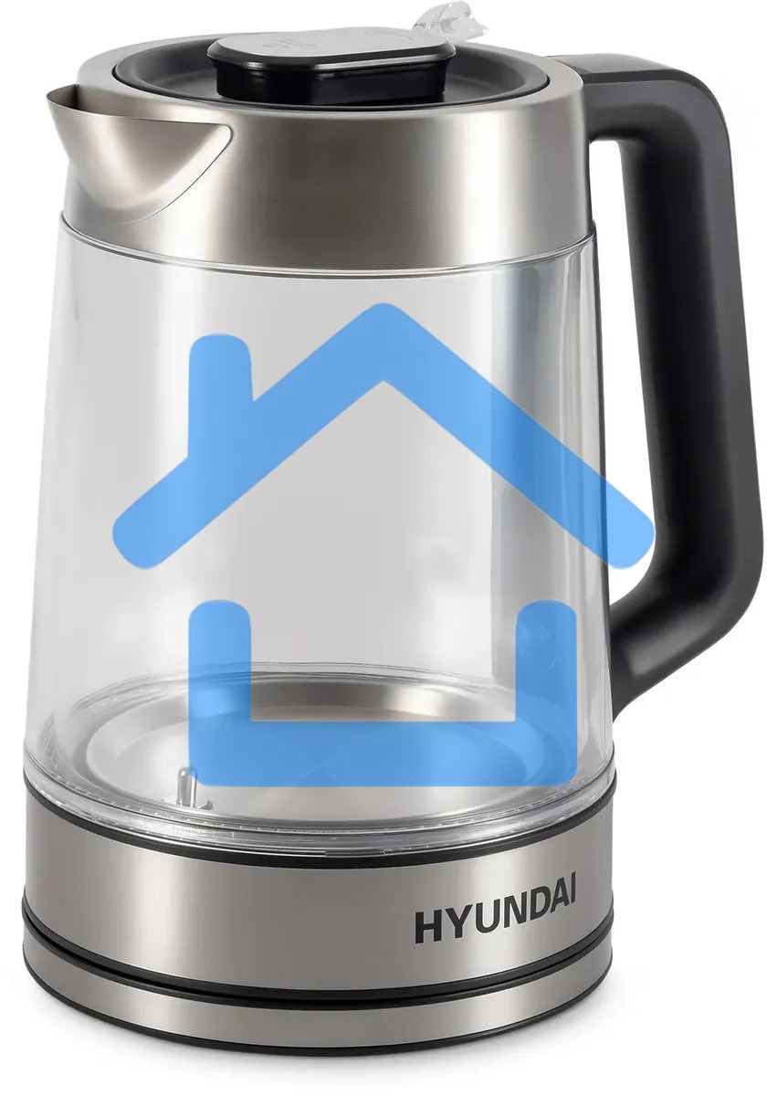 Чайник электрический Hyundai HYK-G5607 1.9л. 2200Вт черный/серебристый корпус: стекло