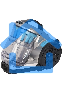 Пылесос Hyundai HYV-C2955 серебристый/синий, 380/2400 Вт, уборка сухая, пылесборник контейнер 3.5 л