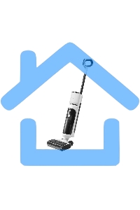 Пылесос вертикальный Redmond VH-1312 белый, питание от аккумулятора, 200 Вт, уборка сухая/влажная, пылесборник 0,72 л (работа от АКБ max 24 мин)