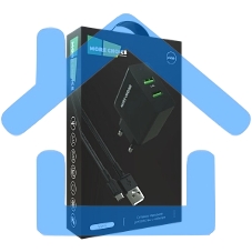 Зарядное устройство MORE CHOICE (4610196409899) NC11a 2USB 2.4A для Type-C, черный