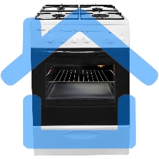 Плита газовая Лысьва ГП 400 МС СТ-2у белый, конфорок 4 газовых, духовка 57 л, 50 см x 84 см x 60 см