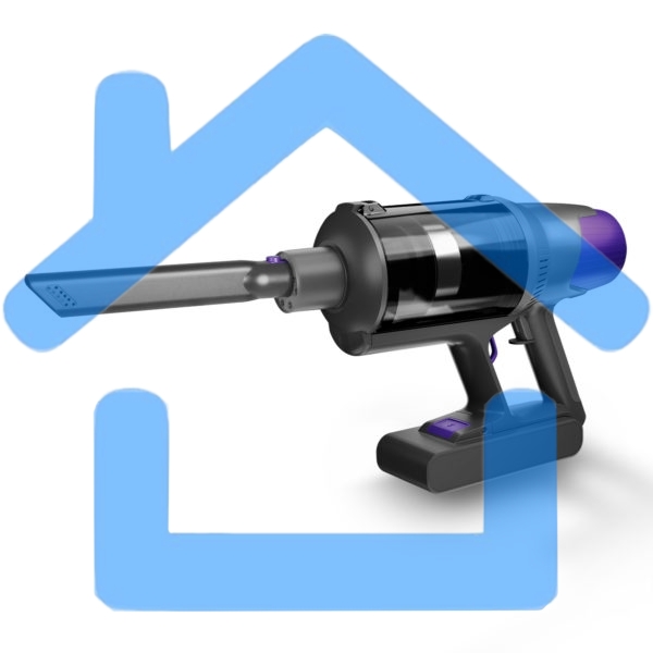 Пылесос вертикальный Centek CT-2572 фиолетовый/черный, питание от аккумулятора, 230 Вт, уборка сухая, пылесборник 1.2 л, работа от АКБ max 90 мин